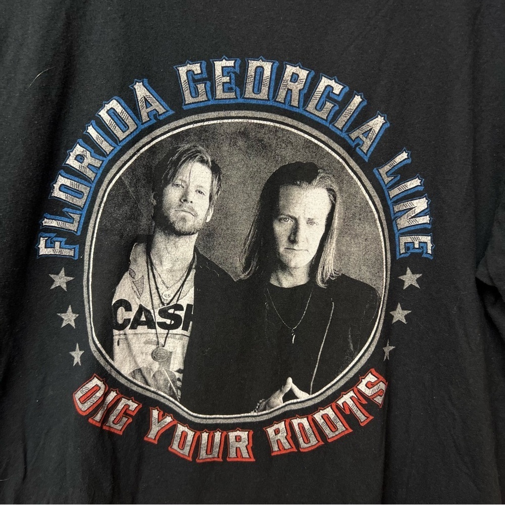 Florida Georgia Line Dig Your Roots 2017 Tour Tee - Men's Large - Picture 4 of 7